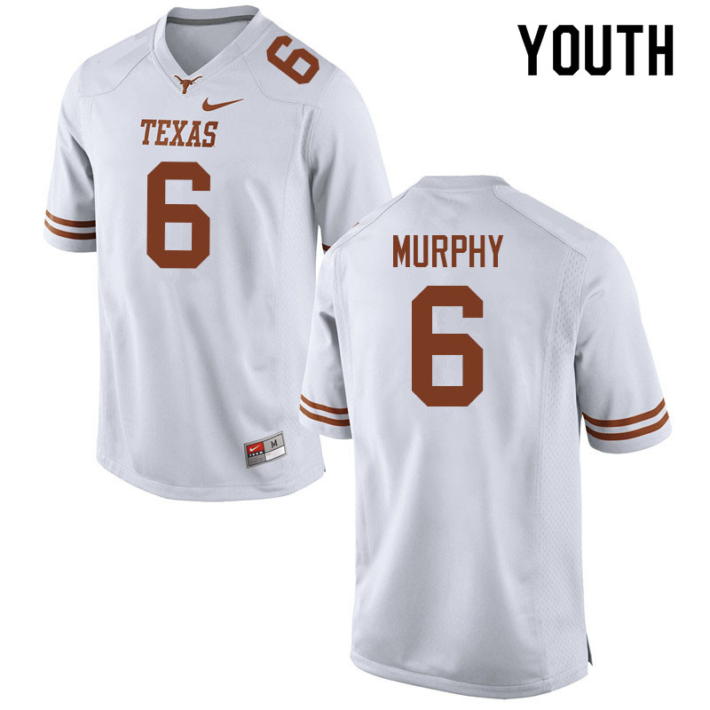 Youth #6 Maalik Murphy Texas Longhorns College Football Jerseys Sale-White